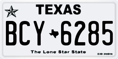 TX license plate BCY6285