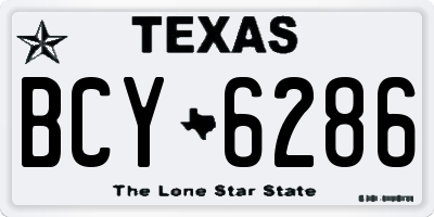 TX license plate BCY6286