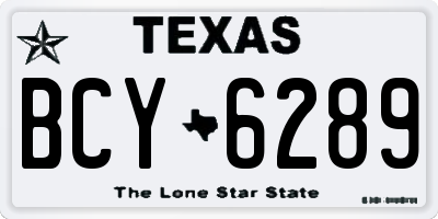 TX license plate BCY6289