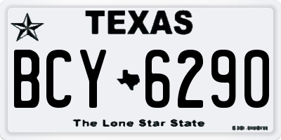 TX license plate BCY6290