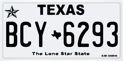 TX license plate BCY6293