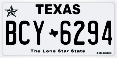 TX license plate BCY6294