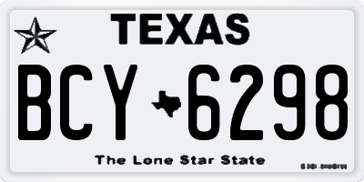 TX license plate BCY6298