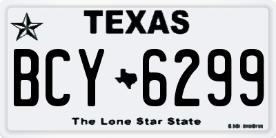 TX license plate BCY6299