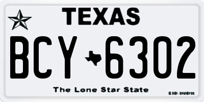 TX license plate BCY6302