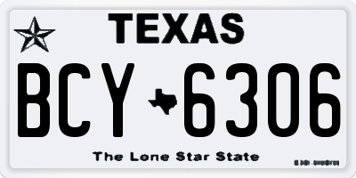 TX license plate BCY6306