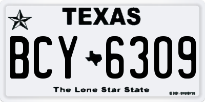 TX license plate BCY6309