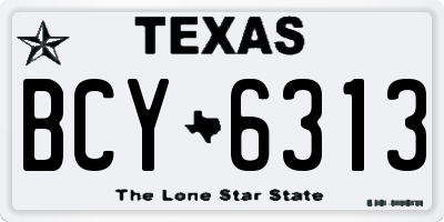 TX license plate BCY6313