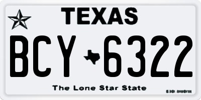 TX license plate BCY6322