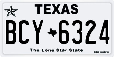 TX license plate BCY6324