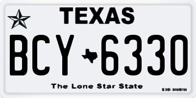 TX license plate BCY6330
