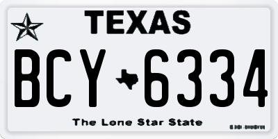 TX license plate BCY6334