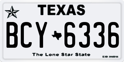 TX license plate BCY6336