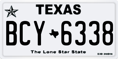 TX license plate BCY6338