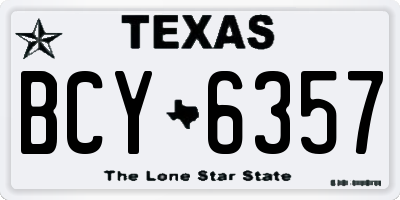 TX license plate BCY6357