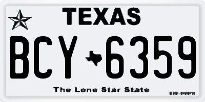 TX license plate BCY6359