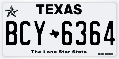 TX license plate BCY6364