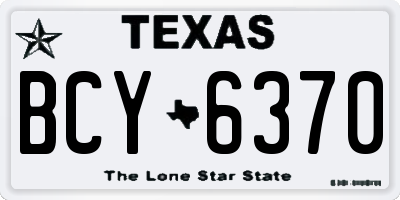 TX license plate BCY6370