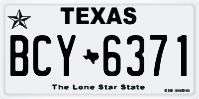 TX license plate BCY6371