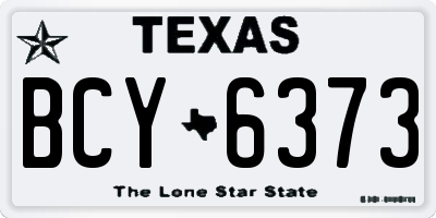 TX license plate BCY6373