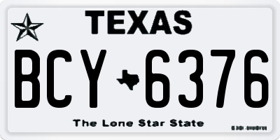 TX license plate BCY6376