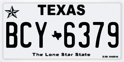 TX license plate BCY6379