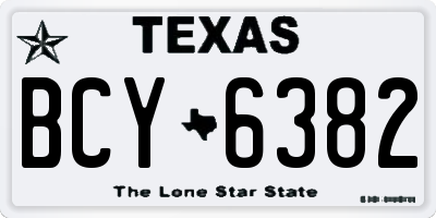 TX license plate BCY6382