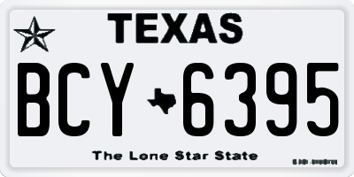 TX license plate BCY6395