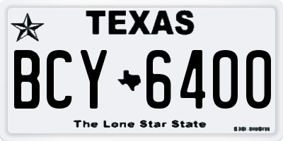 TX license plate BCY6400