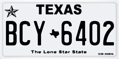 TX license plate BCY6402