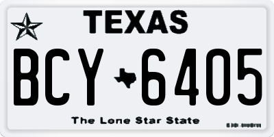TX license plate BCY6405