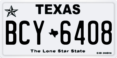 TX license plate BCY6408