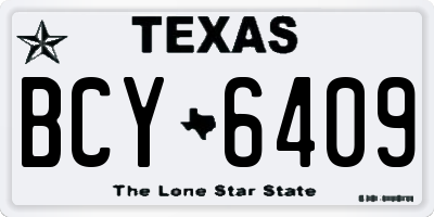 TX license plate BCY6409