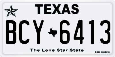 TX license plate BCY6413