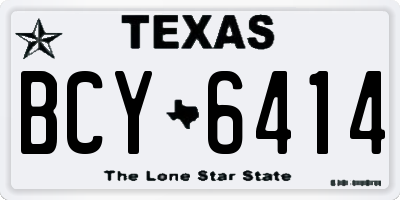 TX license plate BCY6414
