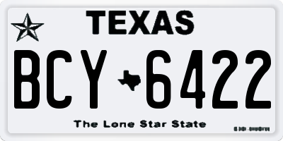 TX license plate BCY6422