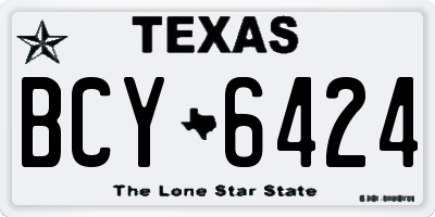 TX license plate BCY6424
