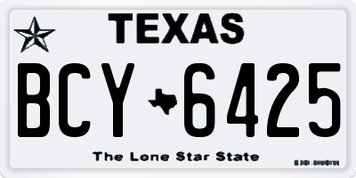 TX license plate BCY6425
