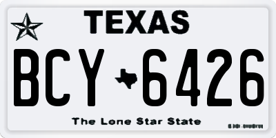 TX license plate BCY6426