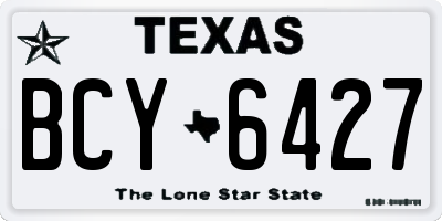 TX license plate BCY6427