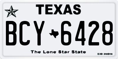 TX license plate BCY6428