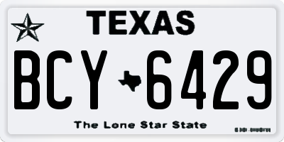 TX license plate BCY6429