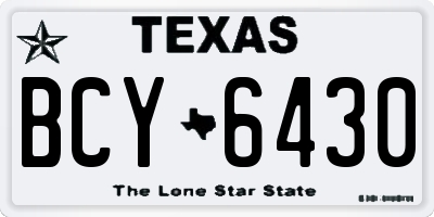 TX license plate BCY6430