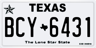 TX license plate BCY6431