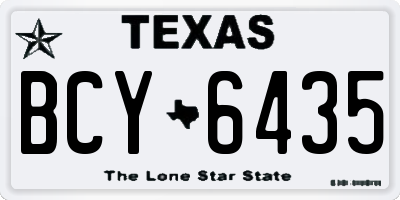 TX license plate BCY6435
