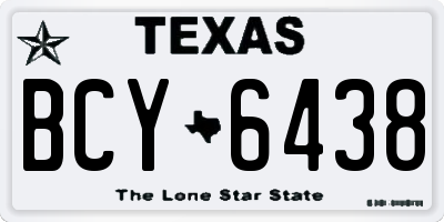 TX license plate BCY6438