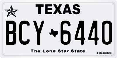 TX license plate BCY6440