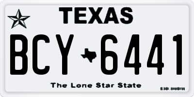 TX license plate BCY6441