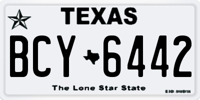 TX license plate BCY6442