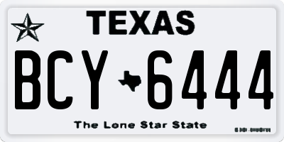 TX license plate BCY6444